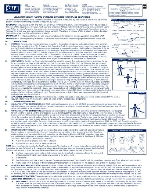 USER INSTRUCTION MANUAL EMBEDDED CONCRETE ... - test