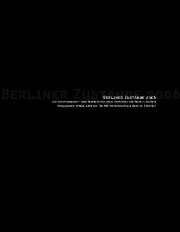 Berliner Zustände 2006 | Ein Schattenbericht über ... - Mbr