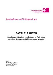 Studie zur Situation von Frauen in Thüringen - 'Rente muss zum ...