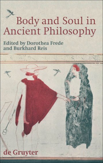 Body and Soul in Ancient Philosophy