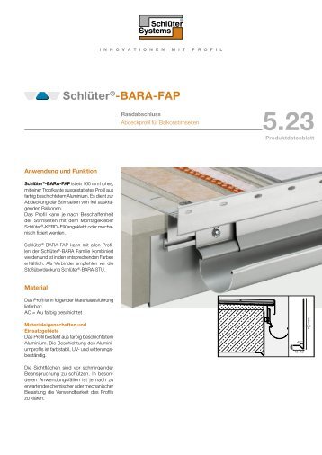 Schlüter®-BARA-FAP - Schlüter-Systems