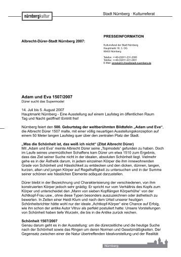 Adam und Eva 1507/2007 - Albrecht-Dürer-Stadt Nürnberg