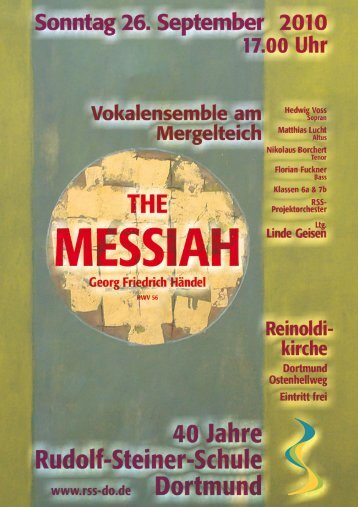 Festkonzert 40 Jahre Rudolf-Steiner-Schule, Händel-Messiah