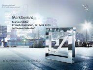 Marktbericht - Deutsche Bank - Private Wealth Management