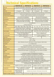 Technical Specifications - Viscount Prestige organs