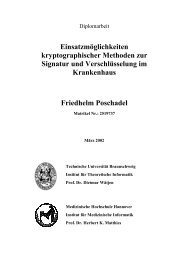 Einsatzmöglichkeiten kryptographischer Methoden zur Signatur und ...