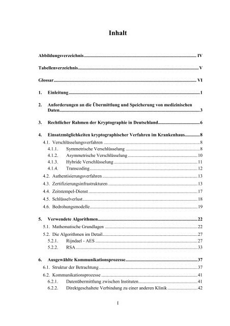 Einsatzmöglichkeiten kryptographischer Methoden zur Signatur und ...