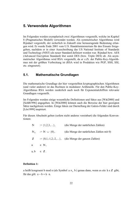 Einsatzmöglichkeiten kryptographischer Methoden zur Signatur und ...