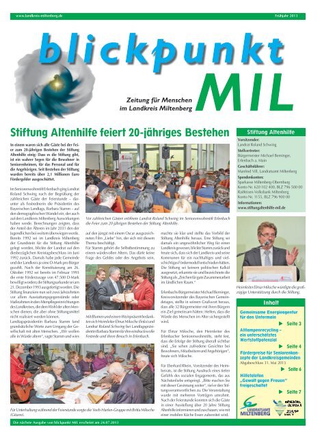 Blickpunkt MIL Frühjahr 2013 - Landkreis Miltenberg