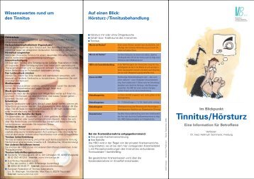 Tinnitus/Hörsturz - Hyperbare Sauerstofftherapie