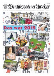 Das war 2012 - Berchtesgadener Anzeiger