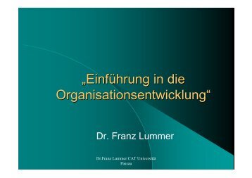 Einführung in die Organisationsentwicklung