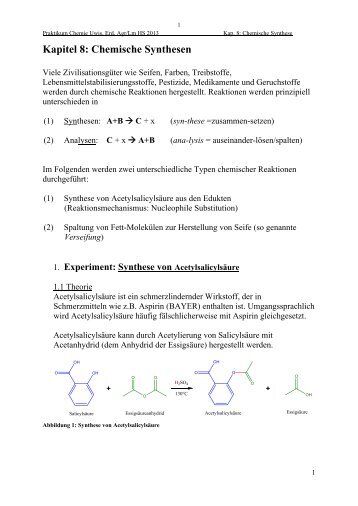 Kapitel 8: Chemische Synthesen - ICB-Praktika
