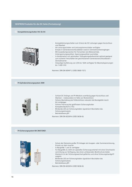 Normgerechte Komponenten für Photovoltaik-Anlagen - Siemens ...