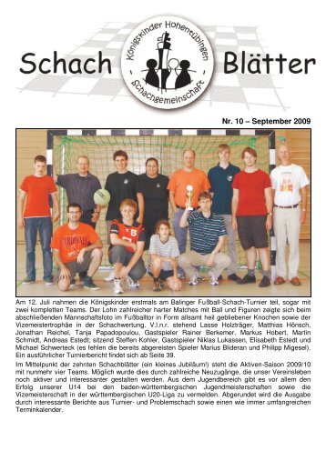 Vereinszeitung Nr. 10 - Königskinder Hohentübingen