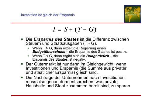 1. Der Gütermarkt in der kurzen Frist