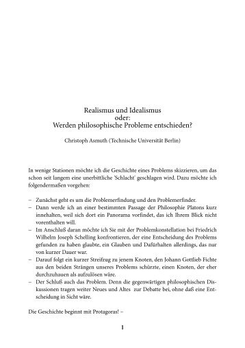 Realismus und Idealismus - Christoph Asmuth