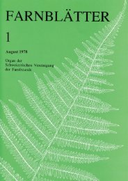 Farnblätter 1 Aug 1978 - Schweizerische Vereinigung der Farnfreunde