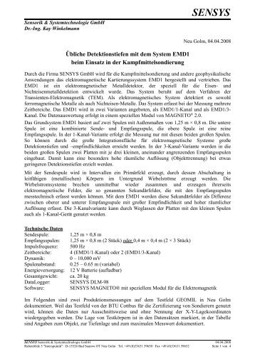 Messtiefe mit TDEM - EOD Munitionsbergung GmbH