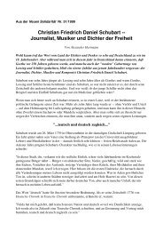 Christian Friedrich Daniel Schubart -- Journalist, Musiker und ...