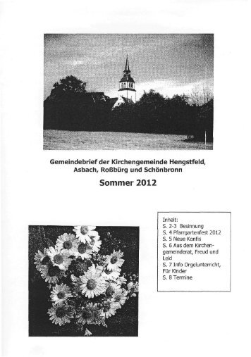 Sommer 2012 [2.5 MByte] - Evangelischer Kirchenbezirk Blaufelden
