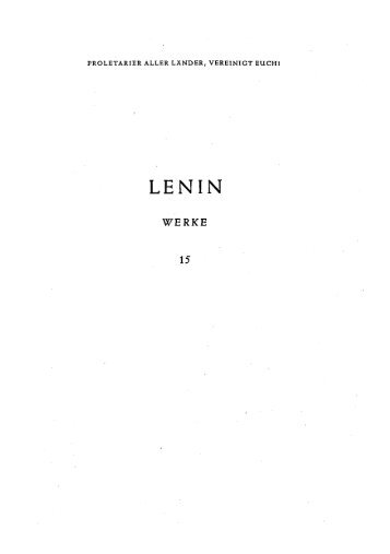 Lenin Werke Band 15 - Red Channel