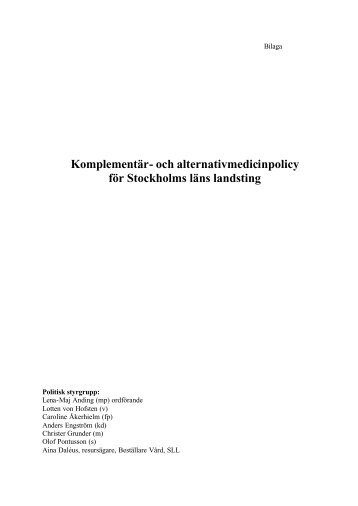 Komplementär - Stockholms läns landsting