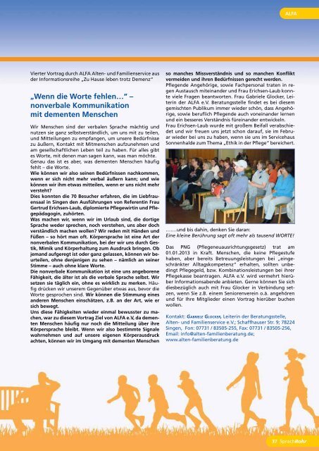 Ausgabe 1/13 PDF herunterladen - Servicehaus Sonnenhalde