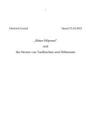 „Ritter Hilprant“ und die Herren von Taufkirchen und Höhenrain (75)