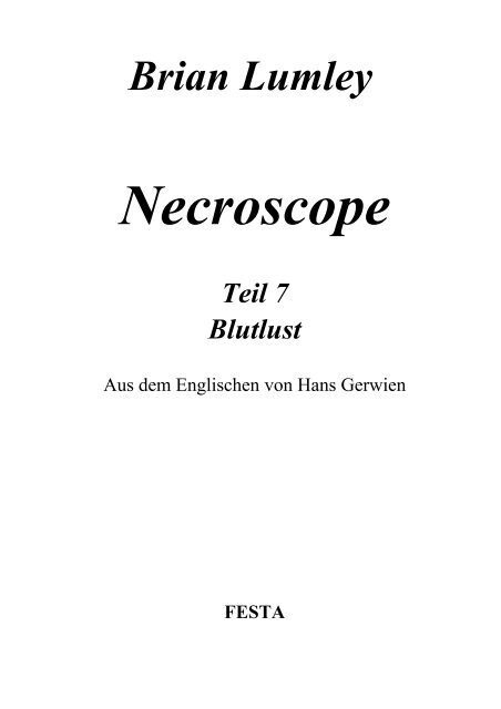 Brian Lumley Necroscope Teil 7 Blutlust