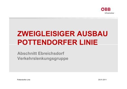 ZWEIGLEISIGER AUSBAU POTTENDORFER LINIE - Monatsrevue