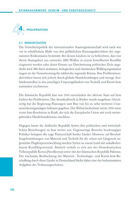 Verfassungsschutzbericht 2010 - Baden-Württemberg