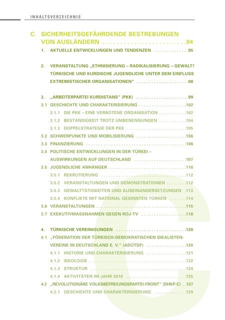 Verfassungsschutzbericht 2010 - Baden-Württemberg