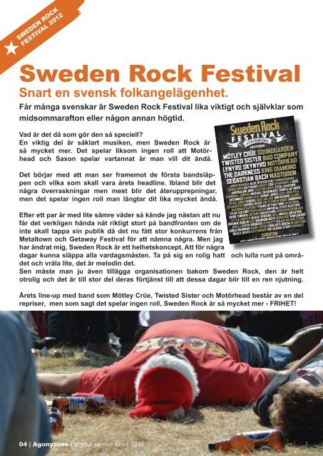 sweden rock festival - Agonyzone