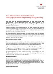 Der Unterschied zwischen Mundpropaganda-Marketing und