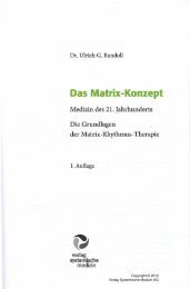 Das Matrix-Konzept - Verlag Systemische Medizin