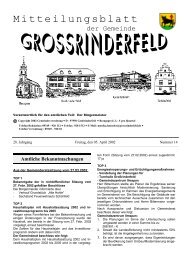 Mitteilungsblatt - Großrinderfeld