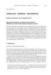 Sodbrunnen – Stadtbach - Naturforschende Gesellschaft in Bern