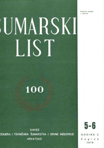 ŠUMARSKI LIST 5-6/1976