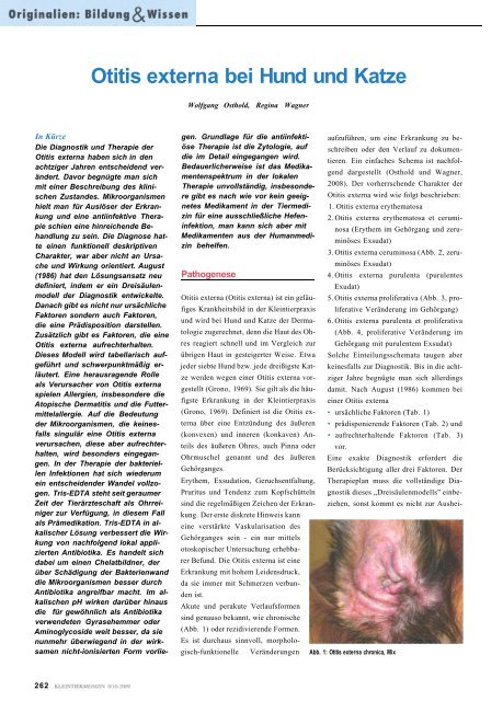Otitis Externa Bei Hund Und Katze Laboklin