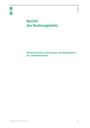 Bericht des Rechnungshofes - Der Rechnungshof
