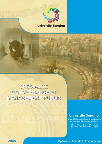 spécialité gouvernance et management public - Université Senghor ...