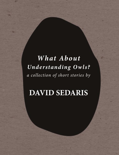 DAVID SEDARIS