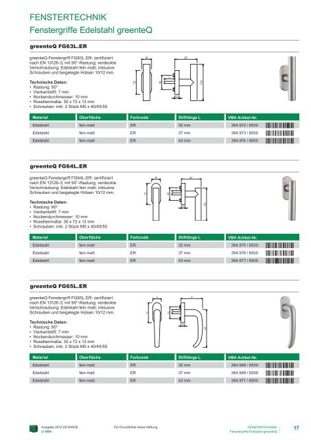 greenteQ Fenstertechnik 2012