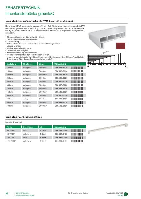 greenteQ Fenstertechnik 2012