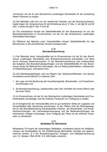 Brandenburgische Verkaufsstätten-Bauverordnung - Ministerium für ...