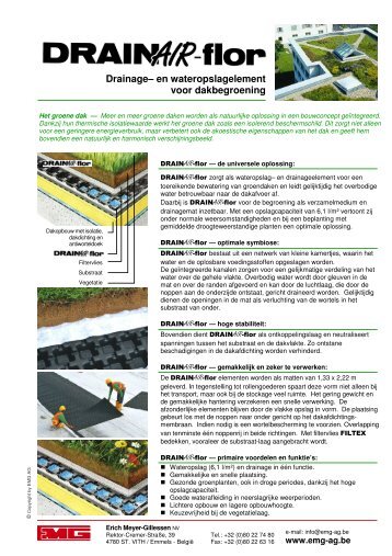 Drainage– en wateropslagelement voor dakbegroening - EMG AG