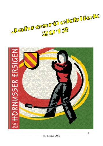 jahresrückblick 2012 - hg ersigen