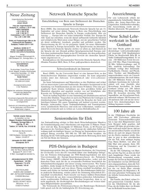 2002: Baden-Württemberg präsentiert sich in Ungarn ... - Neue Zeitung