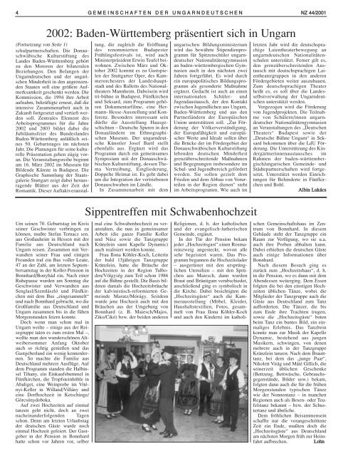 2002: Baden-Württemberg präsentiert sich in Ungarn ... - Neue Zeitung